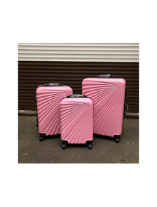Комплект из 3х чемоданов Olard ABS S,M,L розовый
