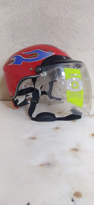 Шлем открытый YM-328 &quot;YAMAPA&quot; без подкладки (летний, скутер мопед)