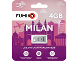 Флешка FUMIKO MILAN 4GB серебристая USB 2.0