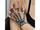Skeleton Hand Bracelet, браслет, бижутерия, на руку, скелет, кости, браслетик, женский, кольцо, рука