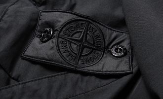 Патч / Нашивка Stone Island Shadow Черный (Комплект с 2мя пуговицами)