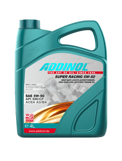 Моторное масло синтетическое ADDINOL Super Racing 5w50 SAE 5W-50 4л