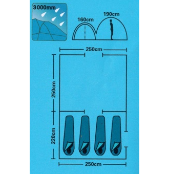 Палатка-шатер 4-х местная 2577