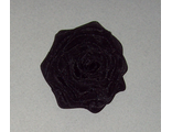 Большая капроновая роза, чёрный, 7*7 см.