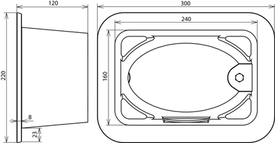 549000 Смотровой колодец для подземного монтажа тип UF, без разделительной клеммы 300х220х120 мм GG