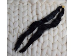 Волосы прямые черные (90 см)