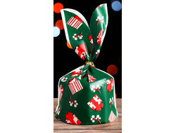 Мешок подарочный с ушками «Подарки на Зеленом», 13 * 23 см,  5 штук