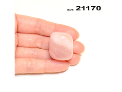 Розовый кварц натуральный (галтовка) арт.21170: 24,7г - 27*23*20мм
