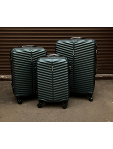 Пластиковый чемодан  Баолис темно-зеленый размер S