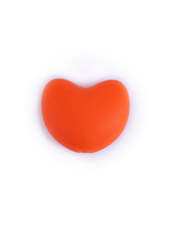 Силиконовое сердечко 20х17 мм Оранжевое