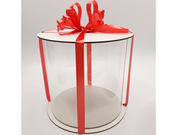 Деревянный Тубус прозрачный, диаметр 30 см высота 30 см