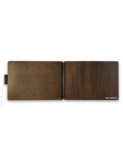 Комплект сменных обложек из дерева для скетчбука Добробук А4, цвет тёмный орех