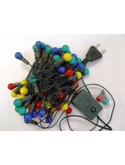 Гирлянда "Жемчужные шарики", 72 разноцветные лампочки, 3.5 м, контроллер 8 режимов