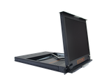 Выдвижная LCD KVM консоль Kinan 19&quot;, Dual Rail, PS/2, USB, Клавиатура Ultra-Slim, Тачпад, TFT-дисплей, 1 порт, разрешение до 1280x1024 75Hz, локальная (без удаленного доступа через интернет) (DL1901)