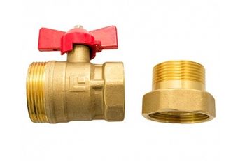 Кран шаровой 11Б27п1 накидная гайка бабочка 32 Кран шаровой 11Б27п1 накидная гайка бабочка 32