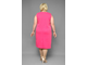 Элегантное платье-футляр Арт. 2241 (Цвет розовый и еще 4 цвета) Размеры 46-64