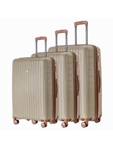 Комплект из 3х чемоданов Somsonya New York Полипропилен + S,M,L светло-коричневый