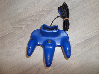 Контроллер для Nintendo N64  (Оригинал) (Синий)