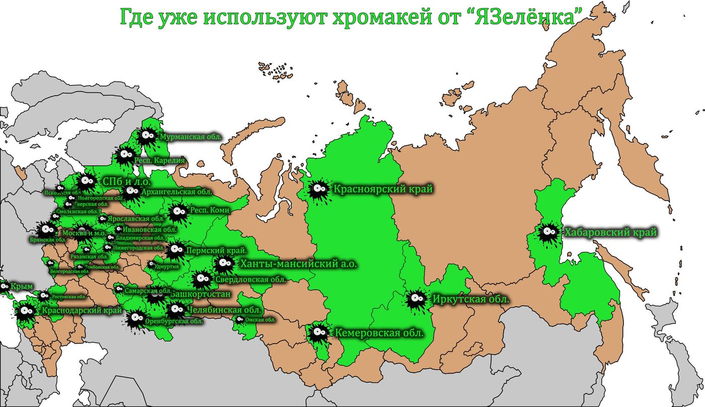 ЯЗелёнка интернет-магазин хромакеев