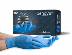 BENOVY NITRILE MULTICOLOR ГОЛУБЫЕ размер М