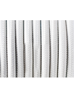 Белый текстильный ретро кабель, фото