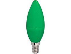 Лампа светодиодная Ecola свеча E14 6W Зеленая матовая 100x37 C4TG60ELY
