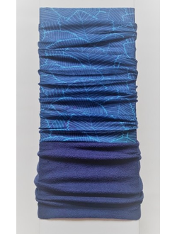 Шарф-труба с флисом Blue leaf