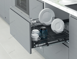 Выдвижная сушка для посуды в нижнюю базу 800 мм (760-780х520х185 мм) антрацит, Starax, на направляющих BLUM