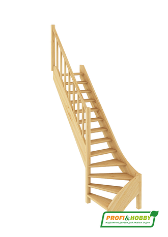 Готовая лестница ЛС-07м1 из сосны