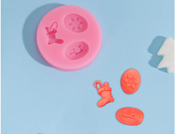 Молд силиконовый 5,5х5,5х1 см "Новогодняя сказка"