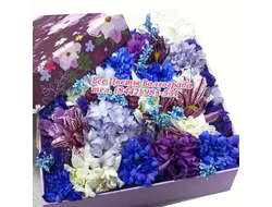 Подарочная коробочка Синие цветы Надежды