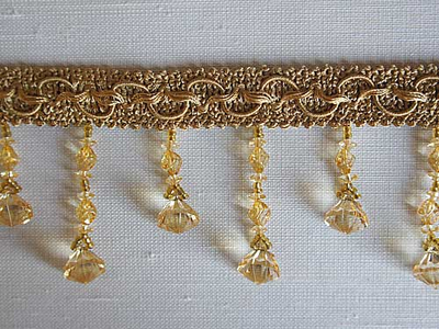 Арт. 535515. Декоративная тесьма со стеклярусом для штор оптом