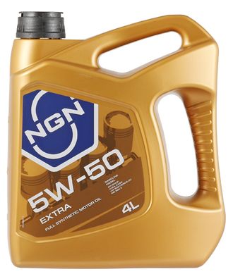 Моторное синтетическое масло NGN EXTRA 5W-50 4л