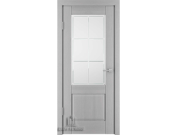 Межкомнатная дверь "Баден-2" Эмаль серая (Ral 7047) (стекло)