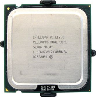 Процессор Intel Celeron Dual Core E1200 1.6 Ghz x2 (800Мгц) socket 775 (комиссионный товар)