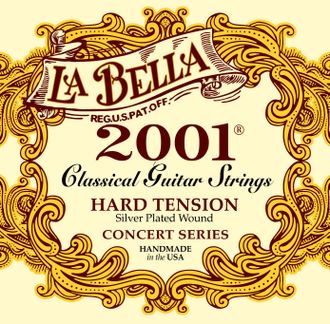 Струны нейлоновые La Bella Classical Guitar Strings 2001 Hard Tension