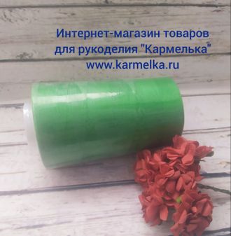 Швейные нитки №38-20 большая бобина, метраж 5000ярд, цвет травянисто-зеленый, 200р/шт