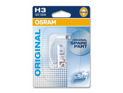 Лампа галогенная Osram стандарт H3 12V (55W)  в блистере 1 шт.