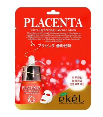 EKEL Маска тканевая с экстрактом Плаценты Ekel Placenta Ultra Hydrating Essense Mask 1 шт. 282600