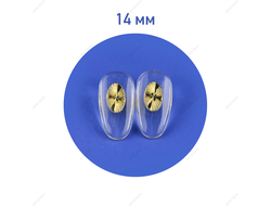 Носовые упоры PVC мягкие Gold 14 мм, каплевидные, под винт (10пар)