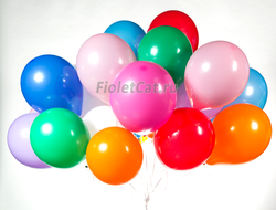 Облако из 30 шаров обработанных Хай-Флоат. Пастель (Летают от 2-3 дней)