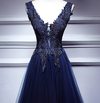 Синее вечернее бальное платье "Верона" прокат Уфа