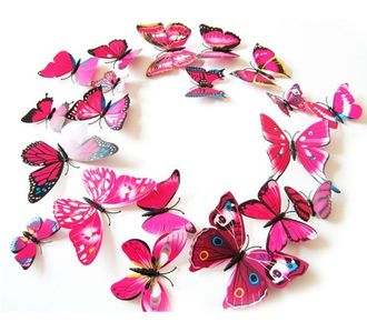 Декоративные бабочки с магнитным+самоклеящимся креплением