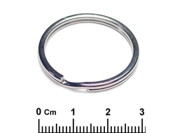 Кольцо основа для брелка и ключей К-02 серебро