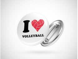 Значок "Я люблю волейбол"
