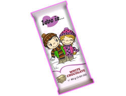 Шоколадная плитка LOVE IS с начинкой из черники и земляники 100гр (20)