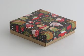 Коробка подарочная БЕЗ ОКНА 20*20* высота 5 см, Рождество