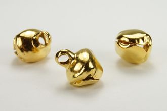 Бубенчики декоративные метал. диам. 12 мм золото