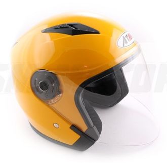 Шлем (открытый) Ataki OF512 Solid, желтый (Размер М)