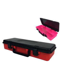 Коробка рыболовная для мелочей 40х15х8см/ цвет красный